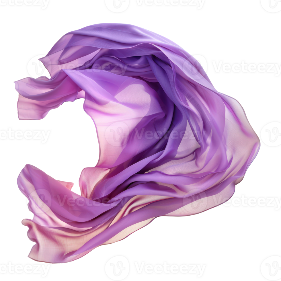 floating fabric blowing isolate on transparency background png