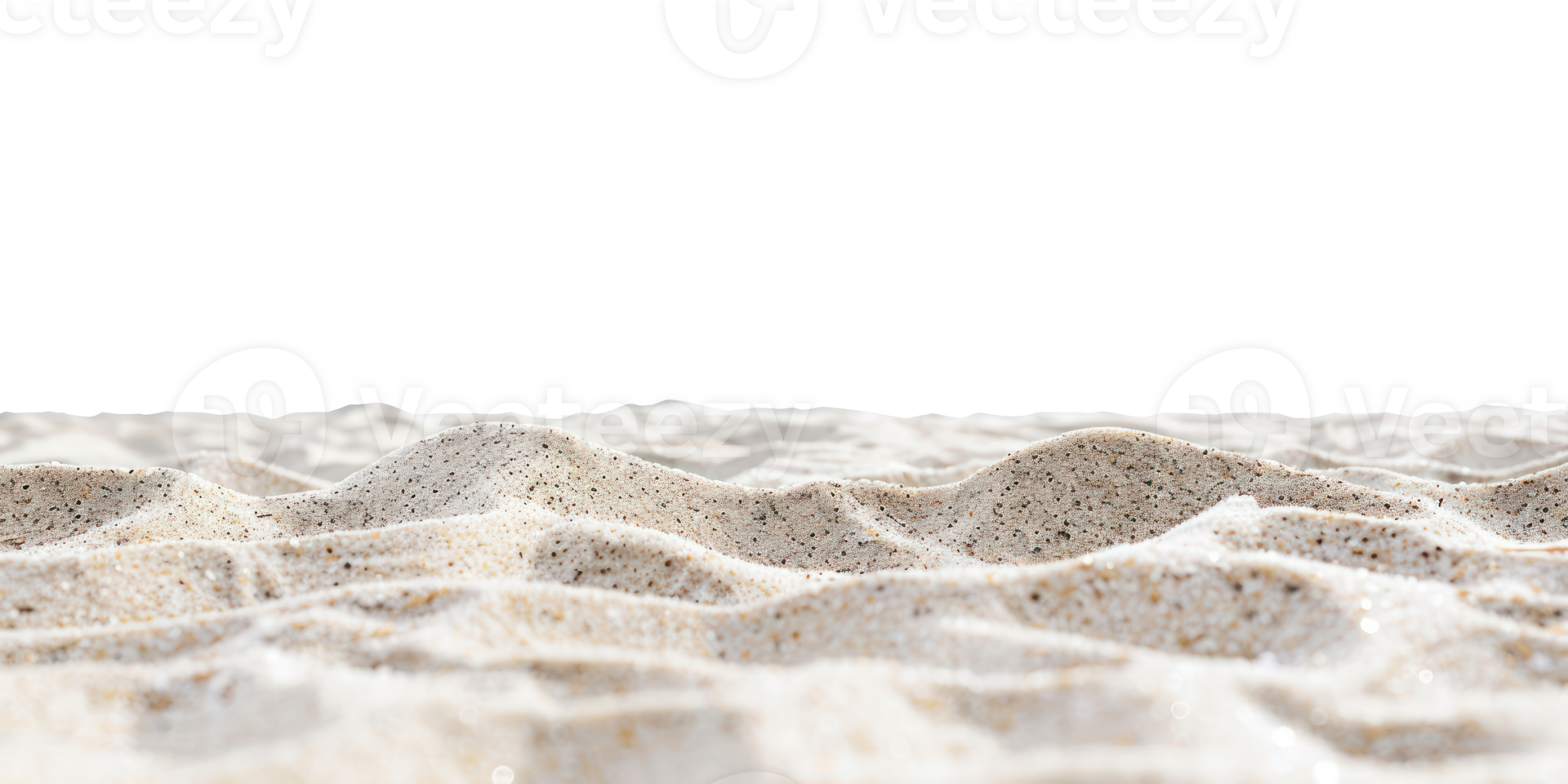 Beach white sand isolate on transparency background png
