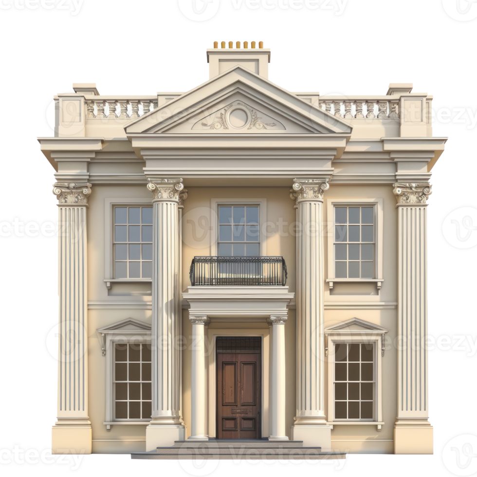 Georgian House isolate on transparency background png
