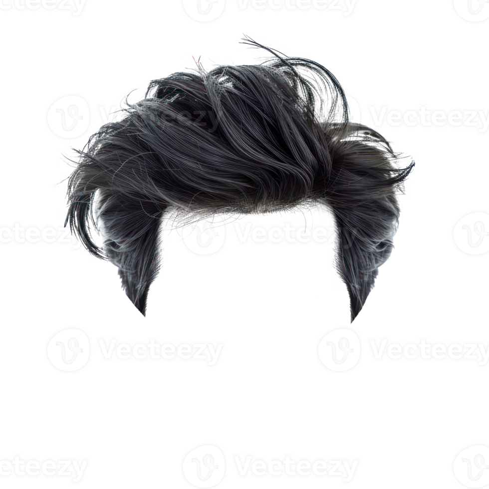 s'estomper élégant Hommes cheveux perruque, à la mode coiffure isoler sur transparence Contexte png