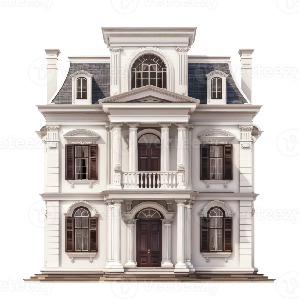 Georgian House isolate on transparency background png