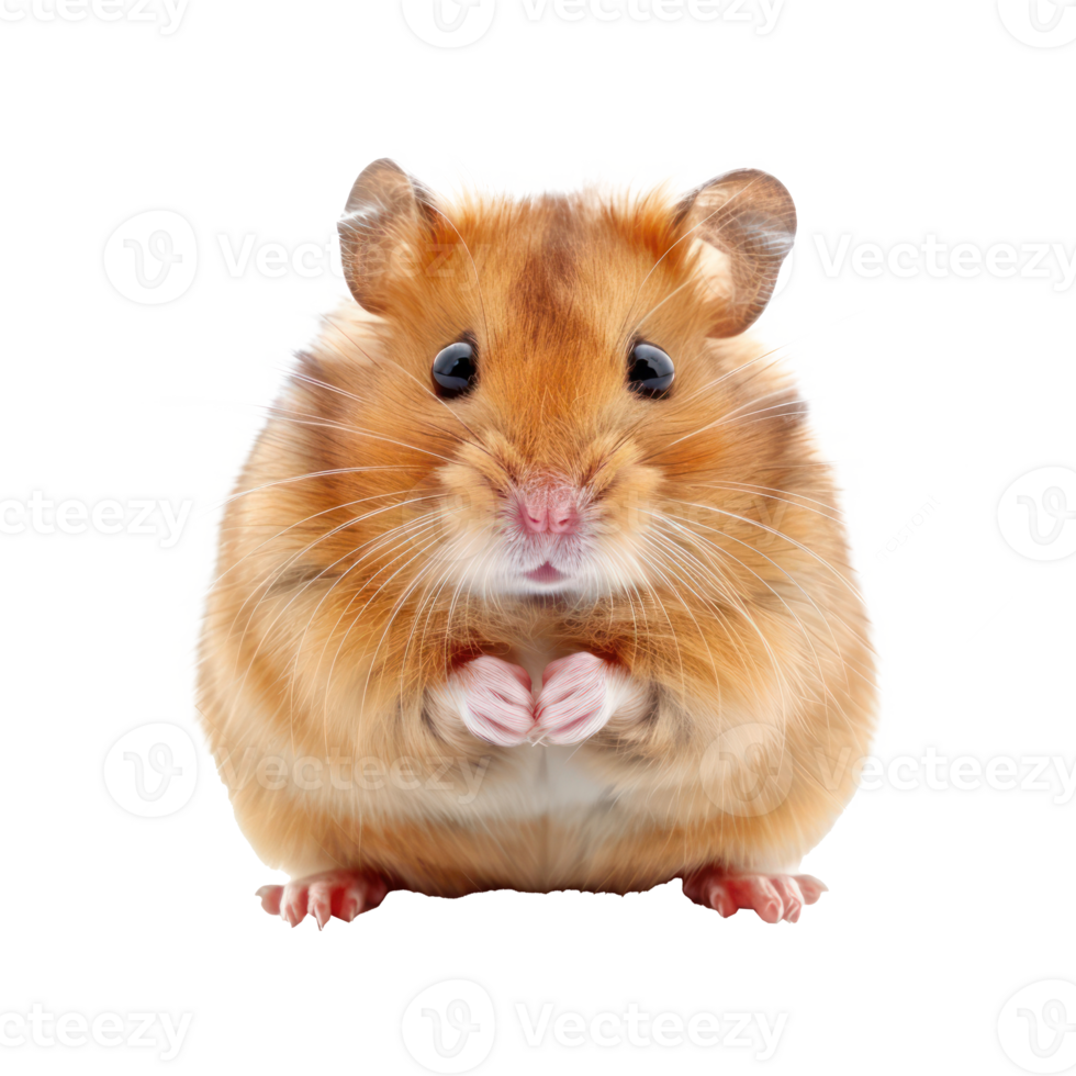 Hamsters pet front view full body isolate on transparency background png