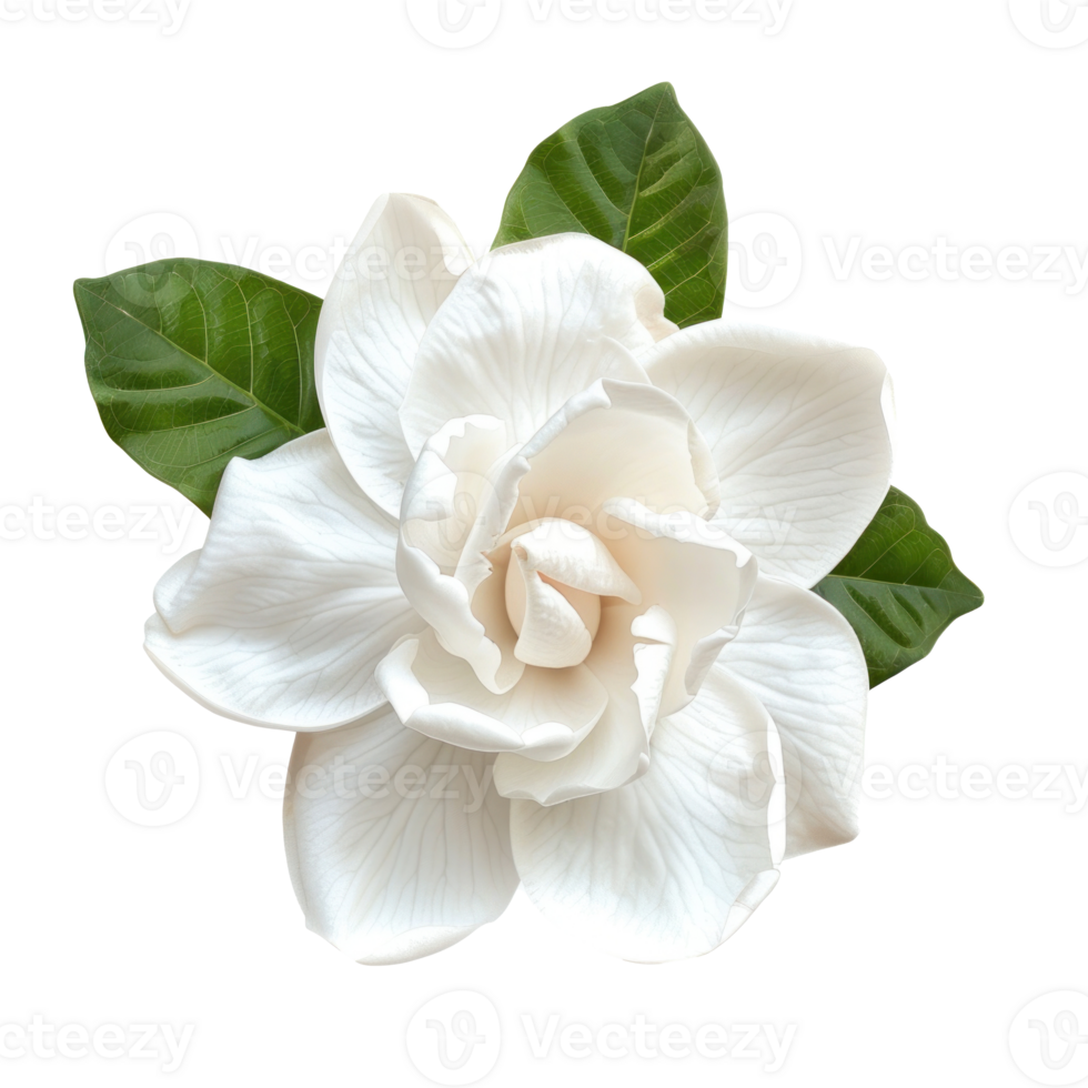 Gardenia flower isolate on transparency background png