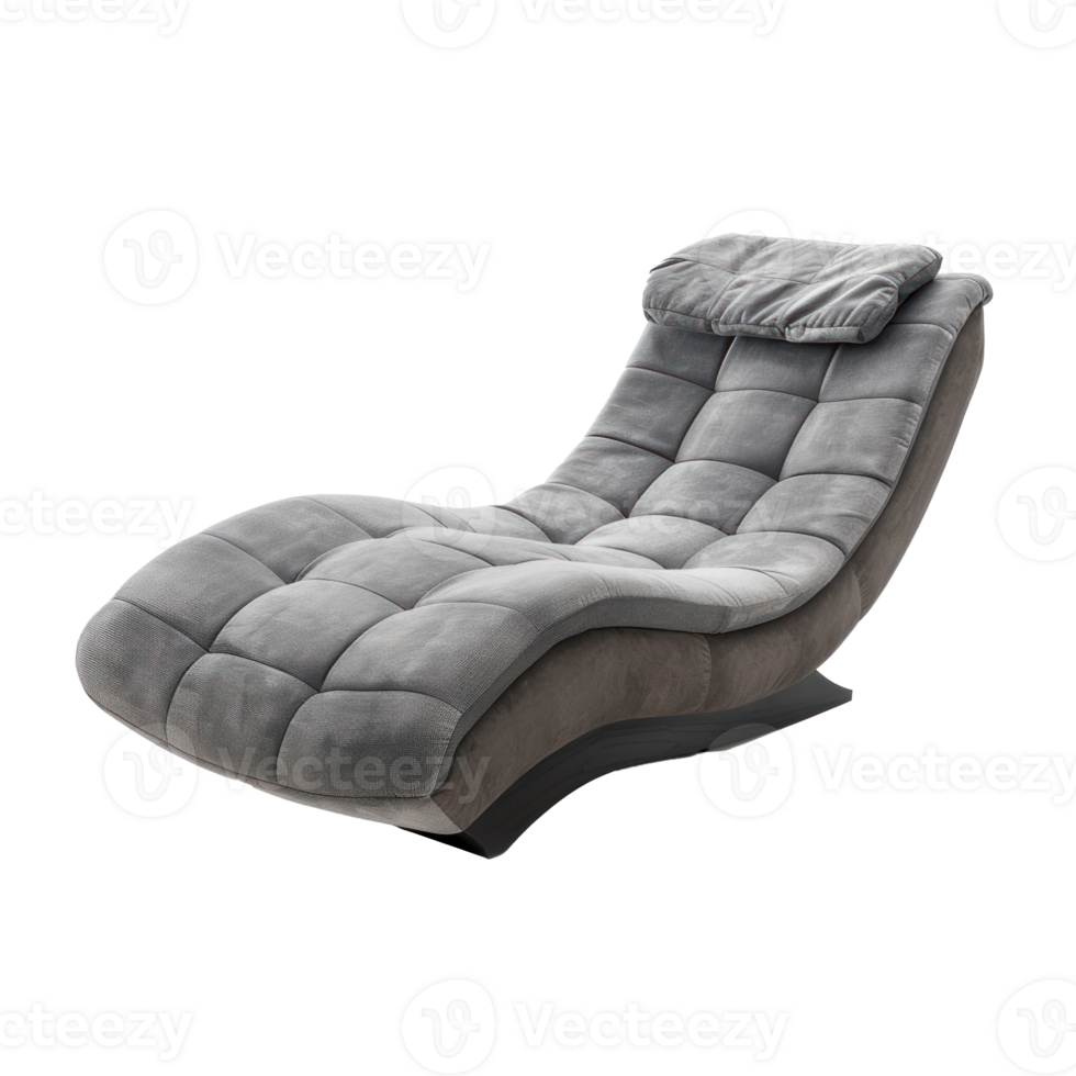 Chaise Lounge front view full length isolate on transparency background png