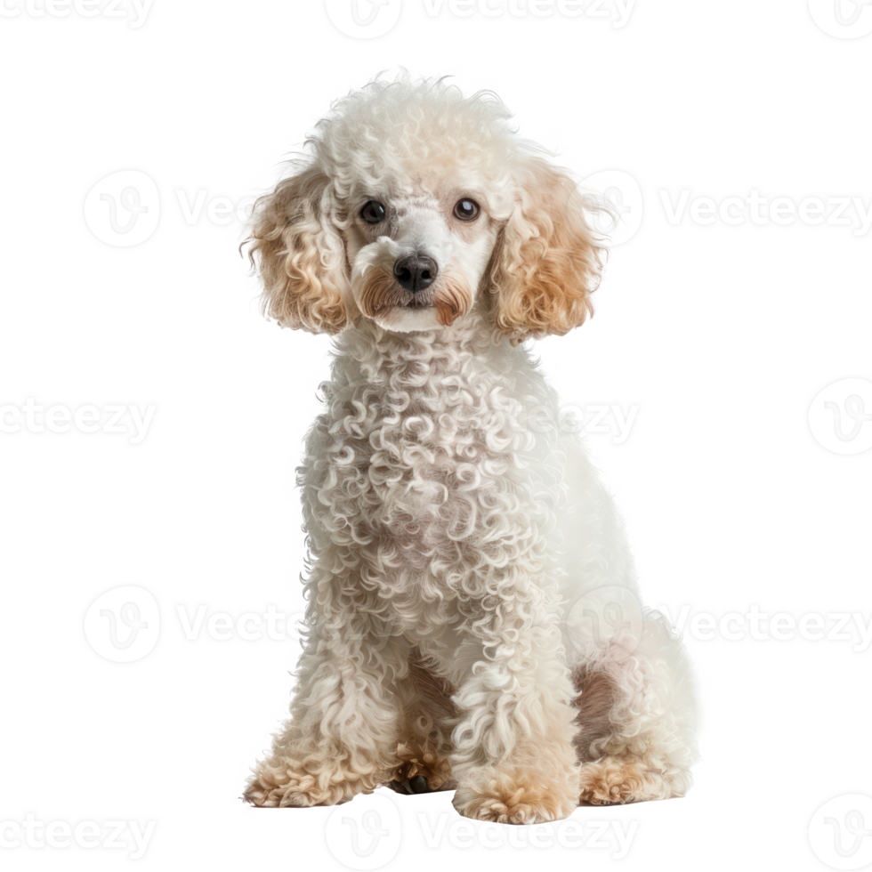 Poodles front view full body isolate on transparency background png