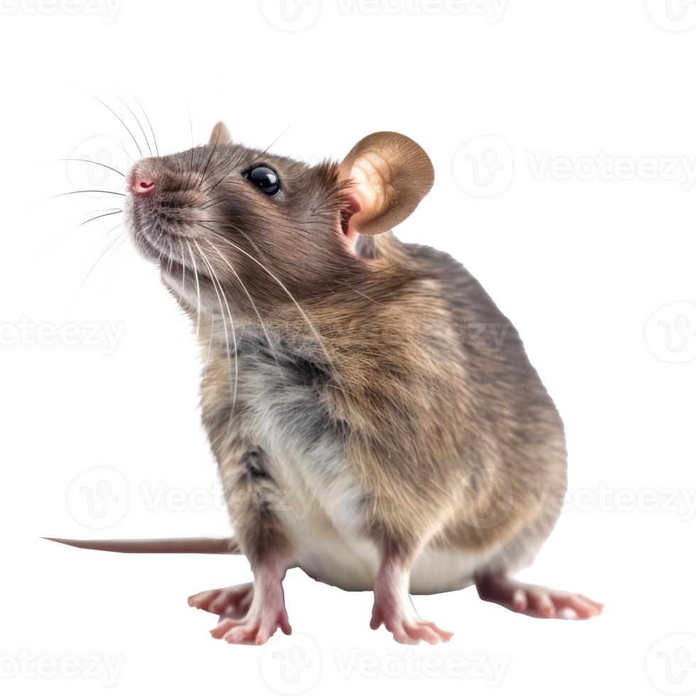 Rats pet side view full body isolate on transparency background png