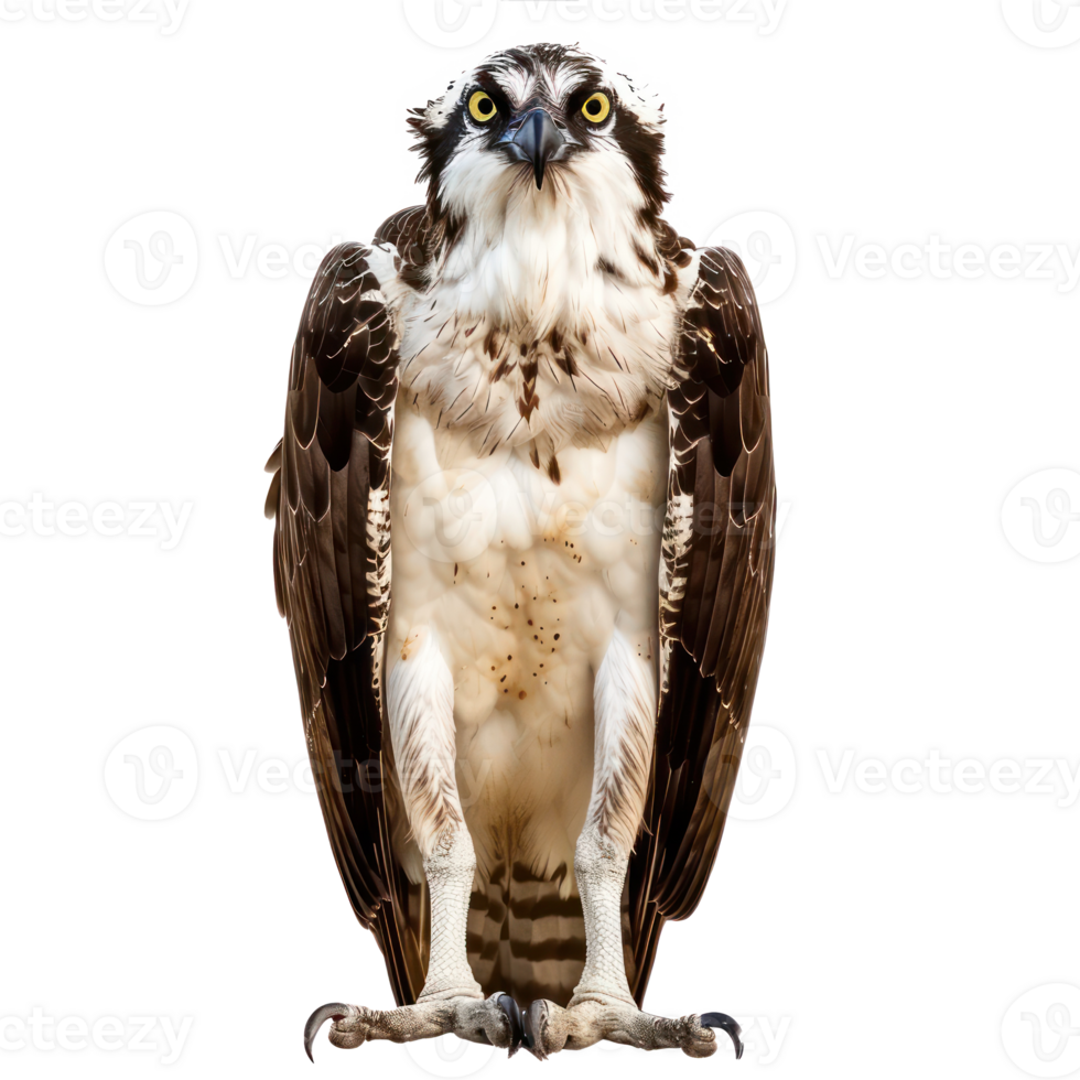 Ospreys bird front view full body isolate on transparency background png