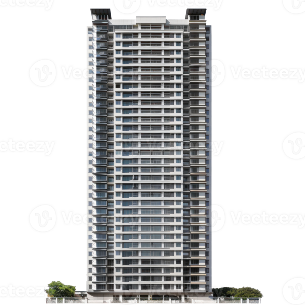 Skyscraper Residential isolate on transparency background png
