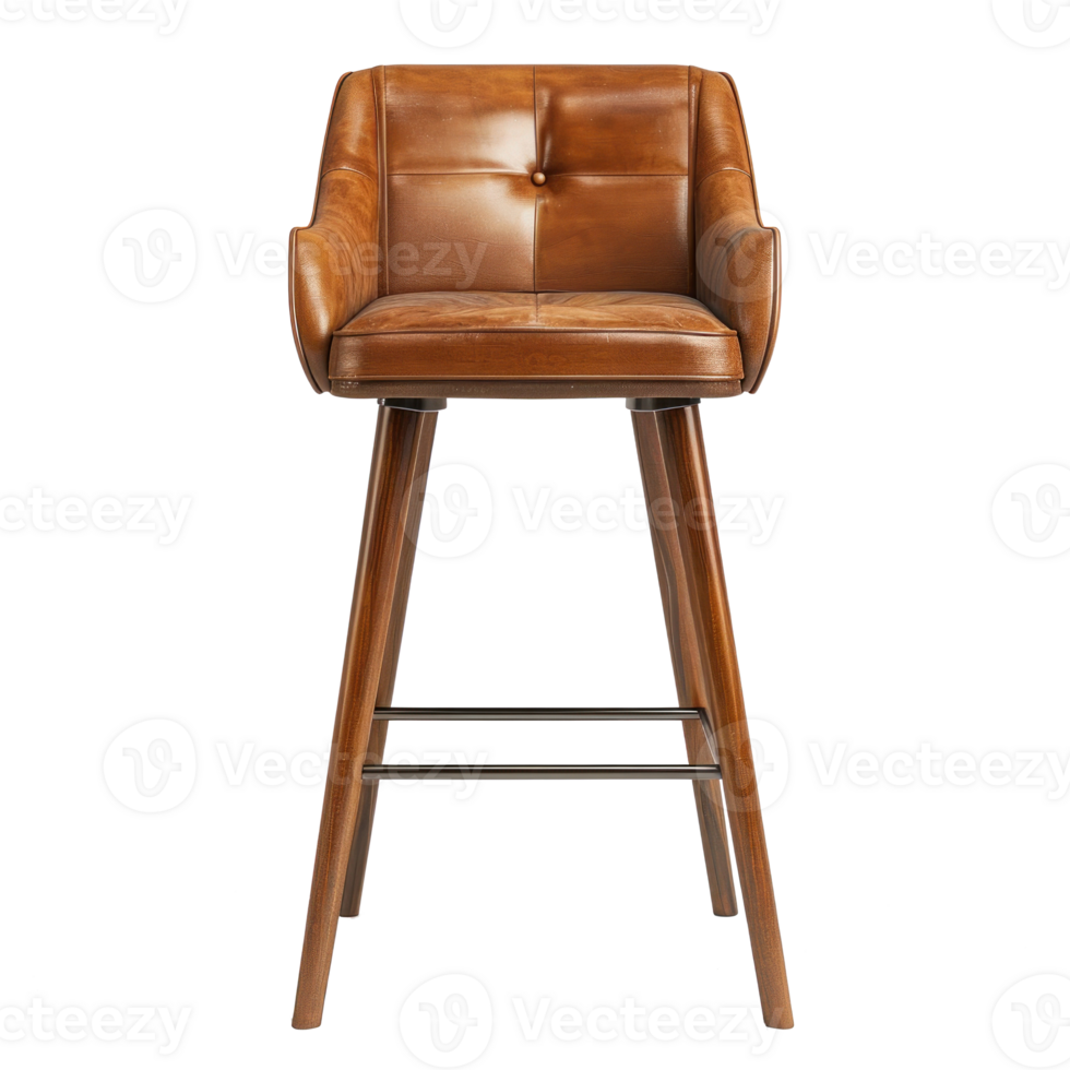Bar Stool front view full length isolate on transparency background png