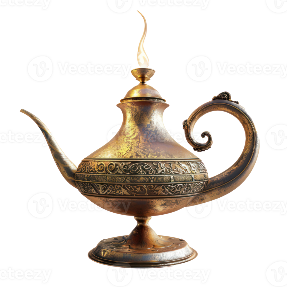 magic lamp isolate on transparency background png