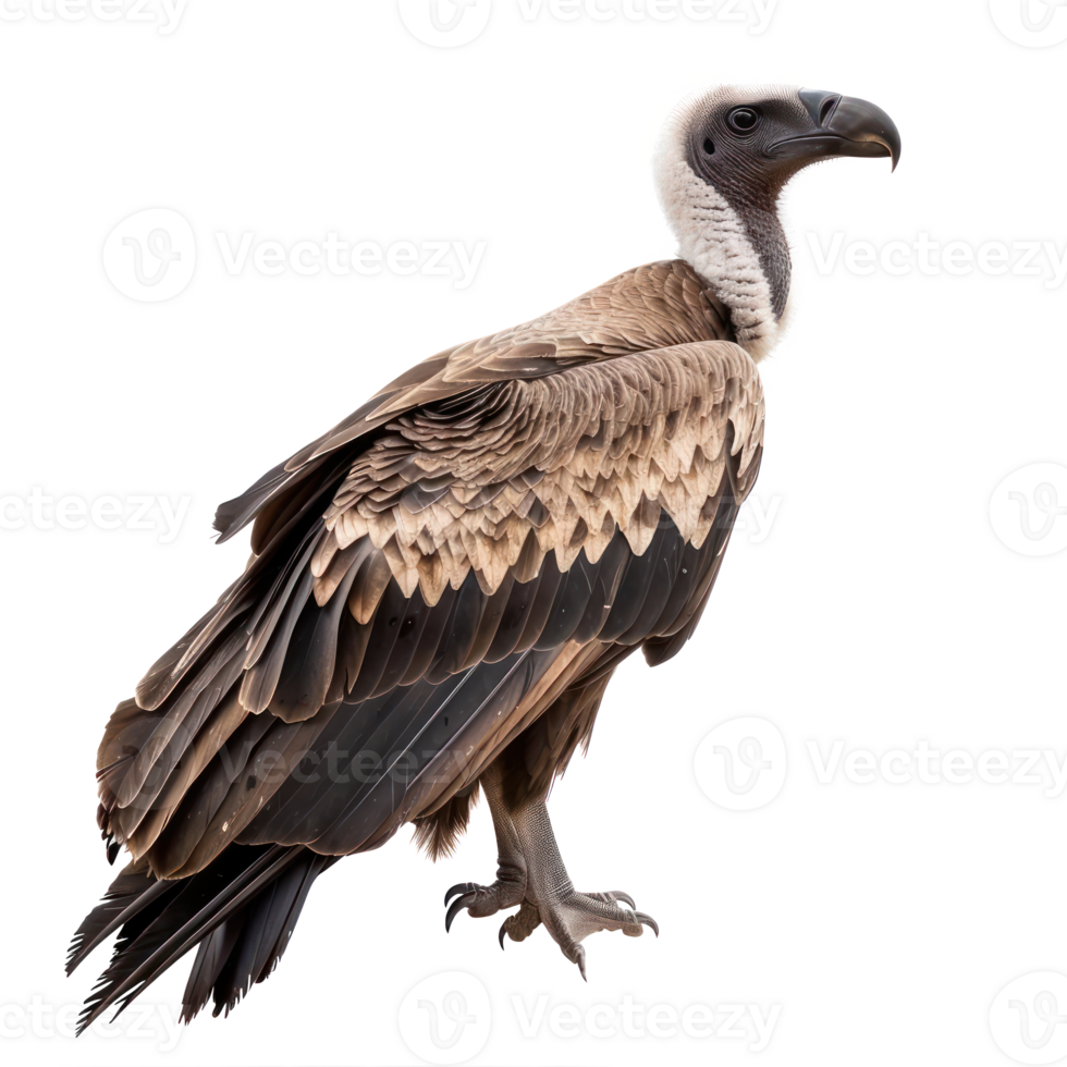 Vulture side view full body isolate on transparency background png