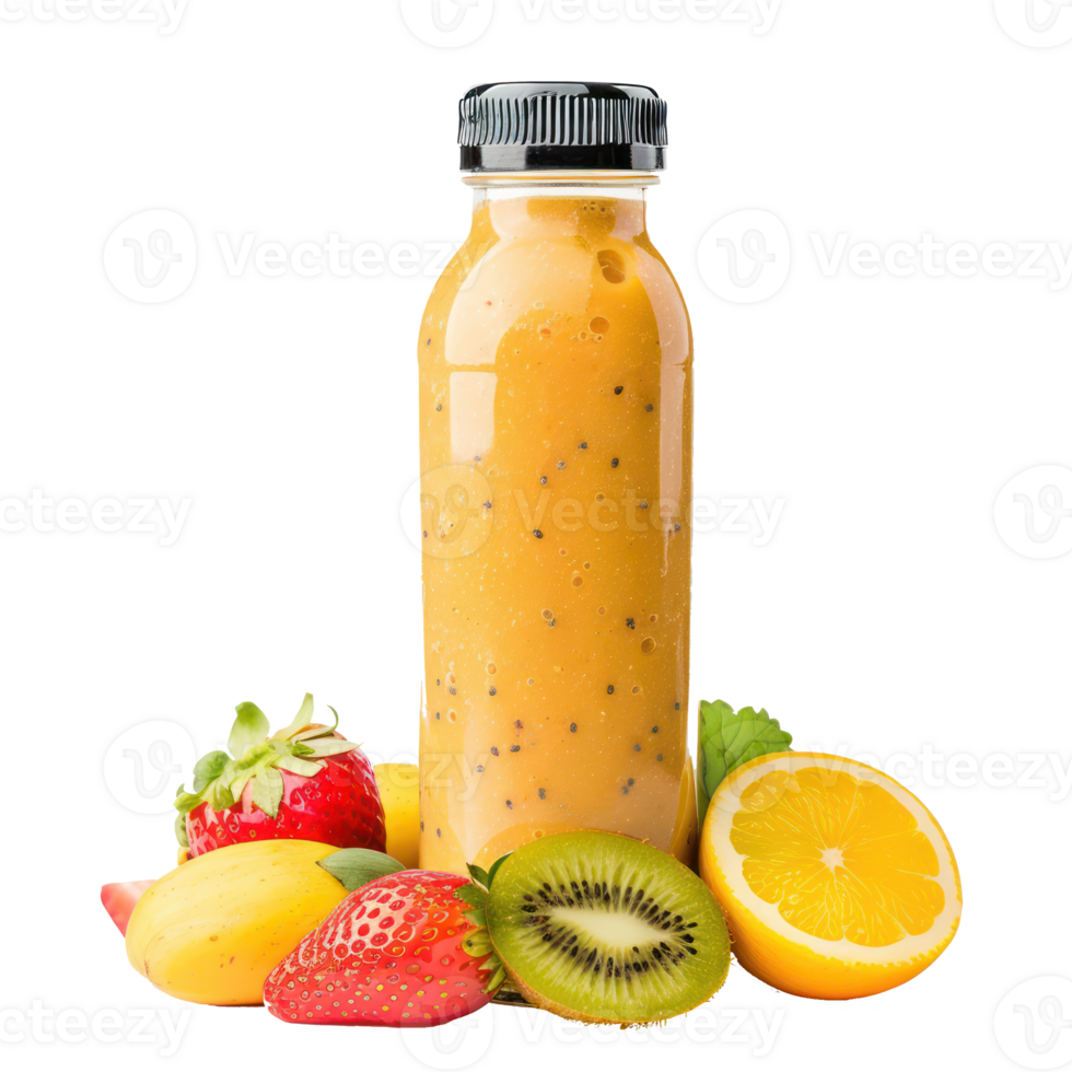 mix fruit smoothies bottle isolated on transparency background png