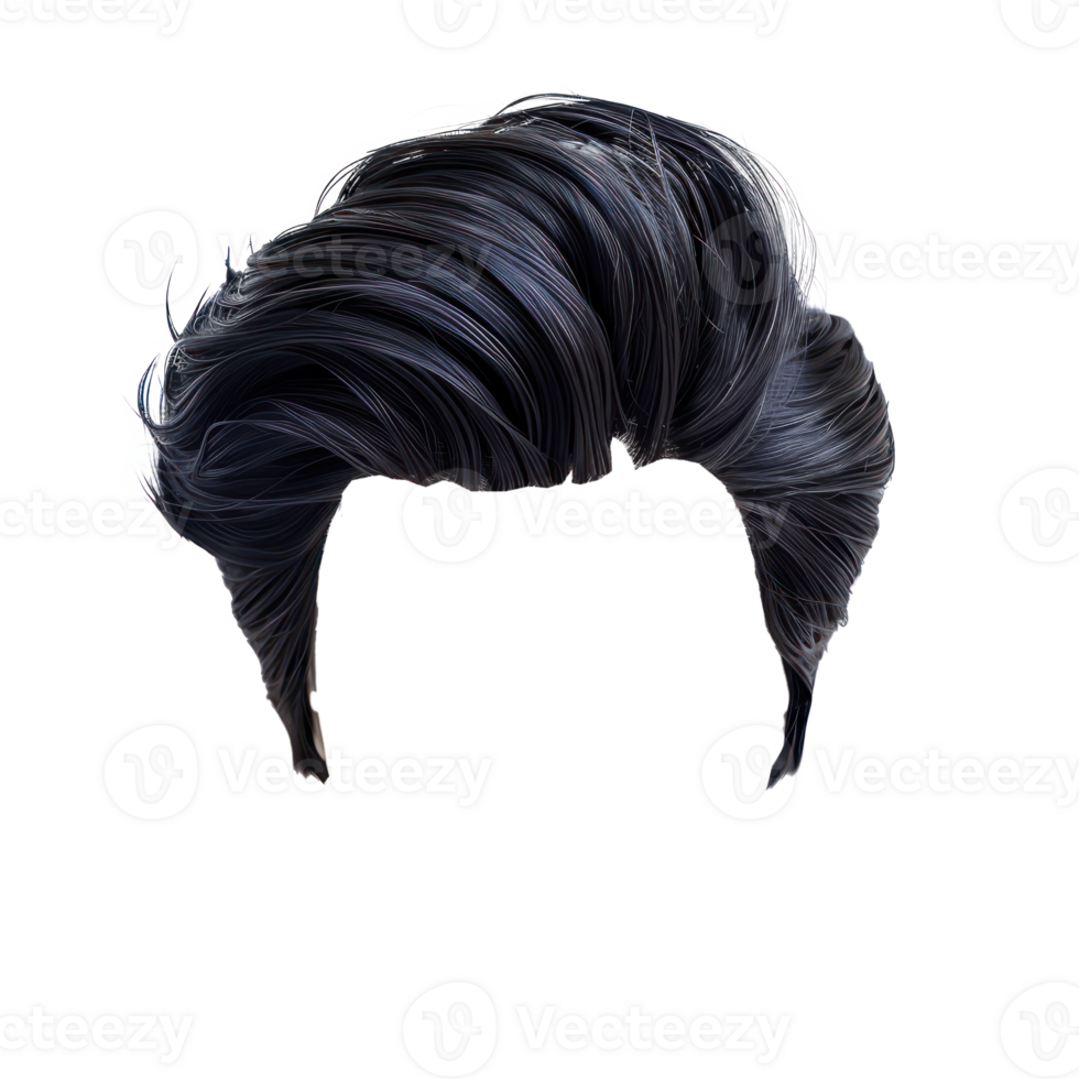 moderno à moda coreano homens cabelo peruca, elegante Penteado isolar em transparência fundo png