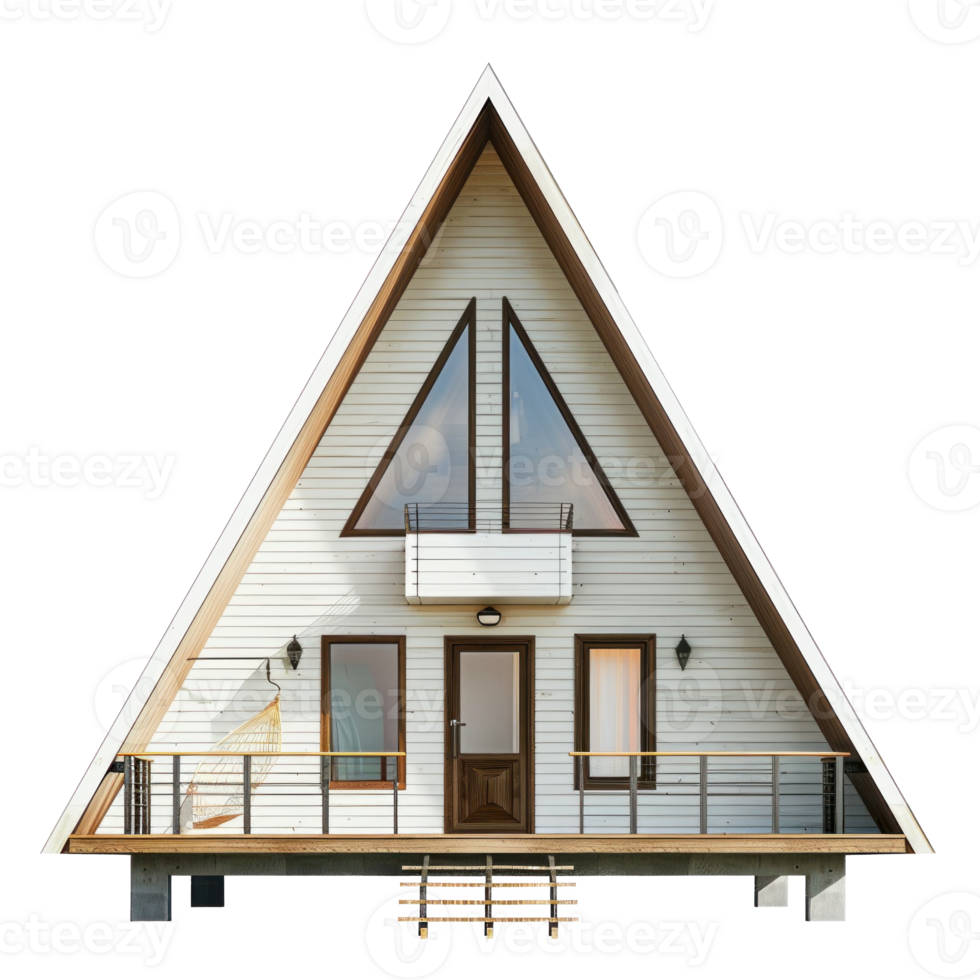 A-Frame House front view full length isolate on transparency background png