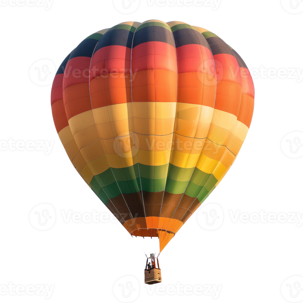 floated Hot-air balloon isolate on transparency background png