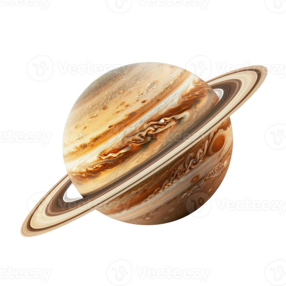 Saturn isolate on transparency background png