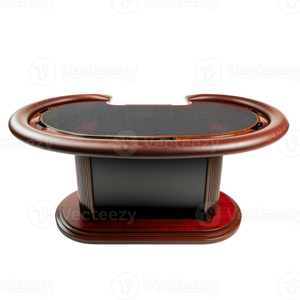 Poker Table front view full length isolate on transparency background png