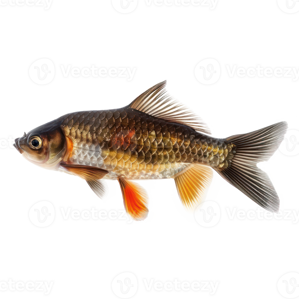 Fish side view full body isolate on transparency background png