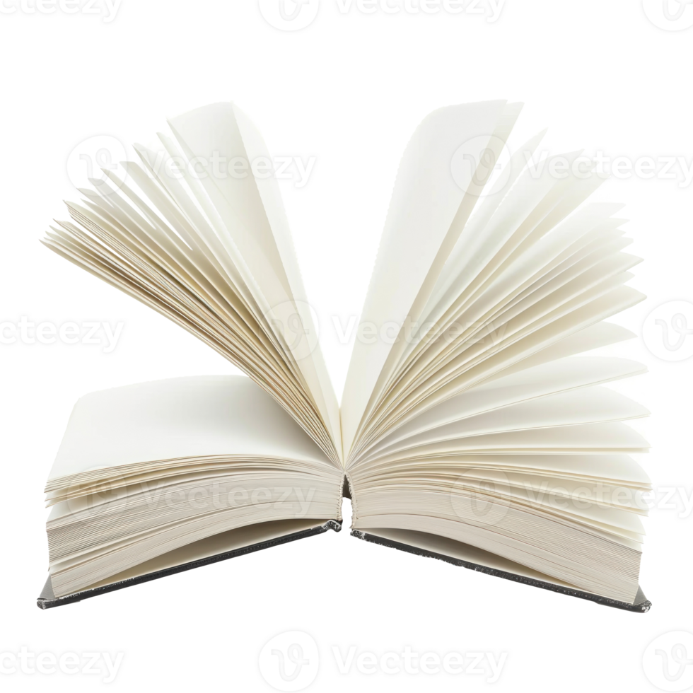 white book open isolate on transparency background png
