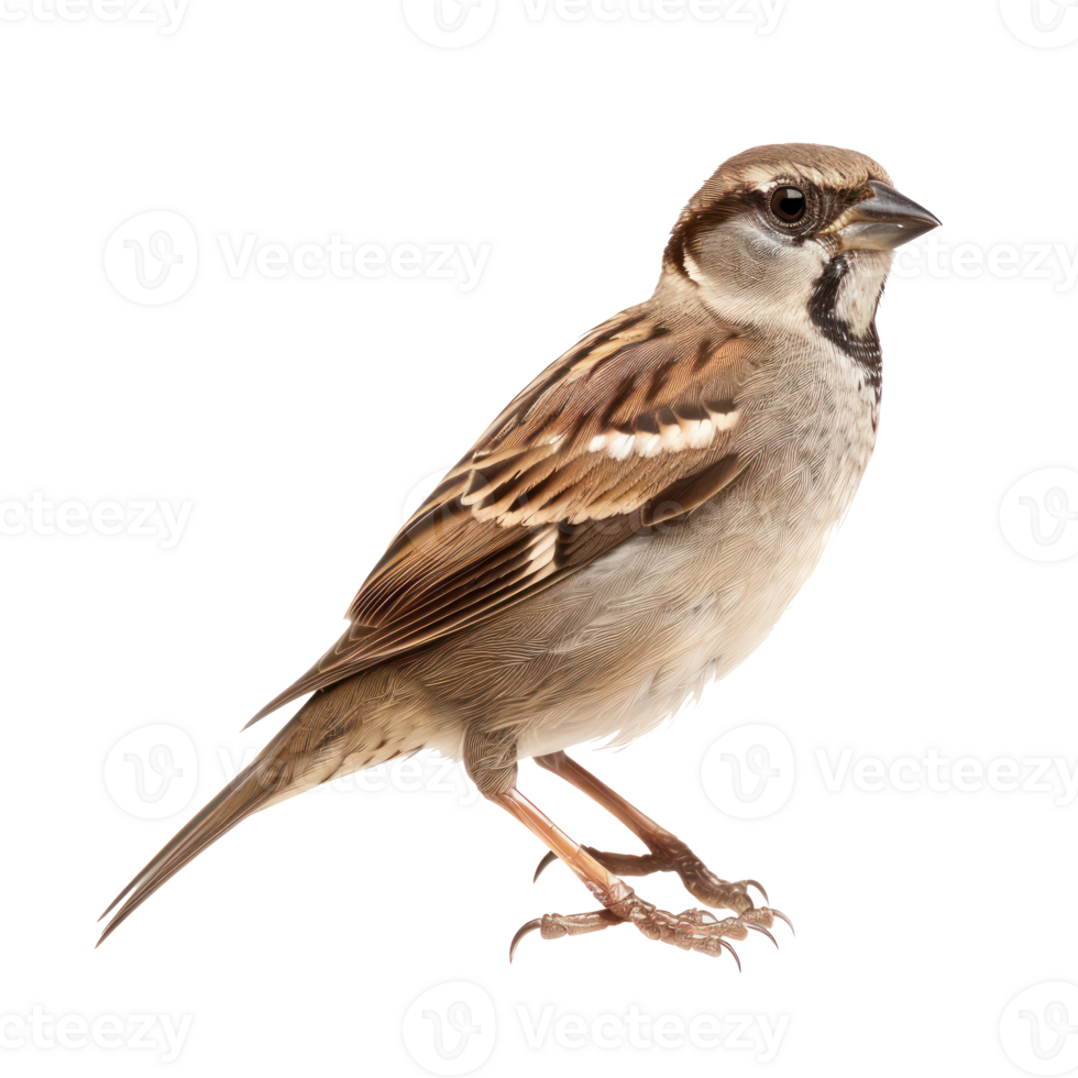 Sparrow fly full body isolate on transparency background png