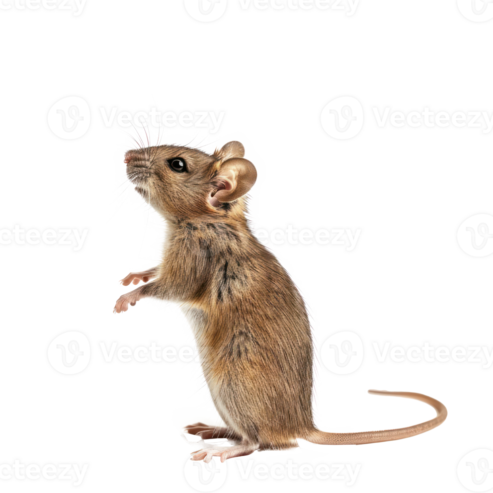 Mice pet side view full body isolate on transparency background png