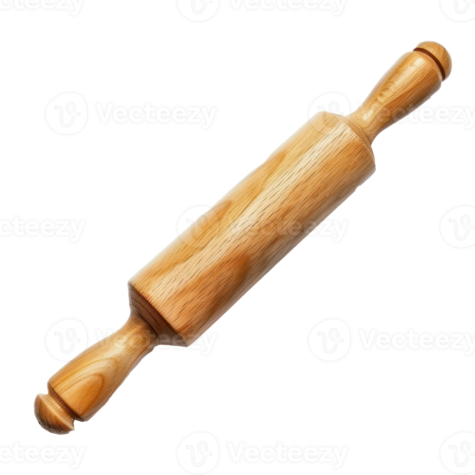 Rolling pin side view full length isolate on transparency background png