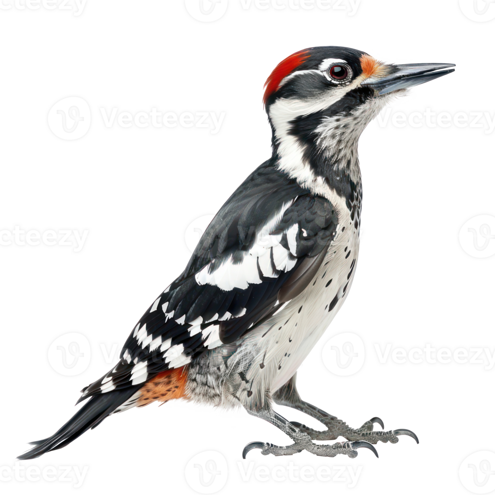 Woodpecker side view full body isolate on transparency background png