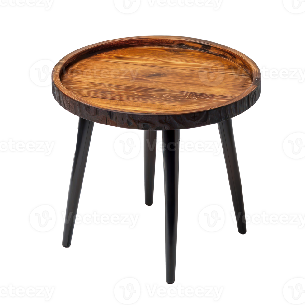 Modern side tables top view full length isolate on transparency