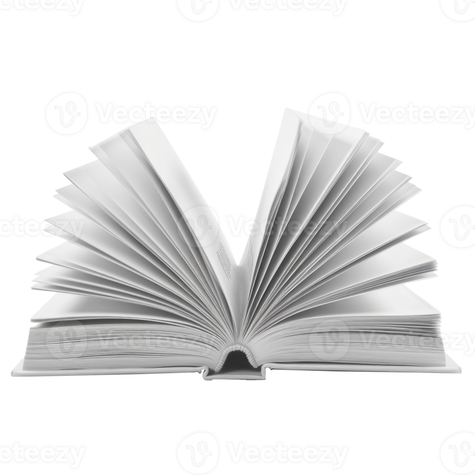 white book open isolate on transparency background png