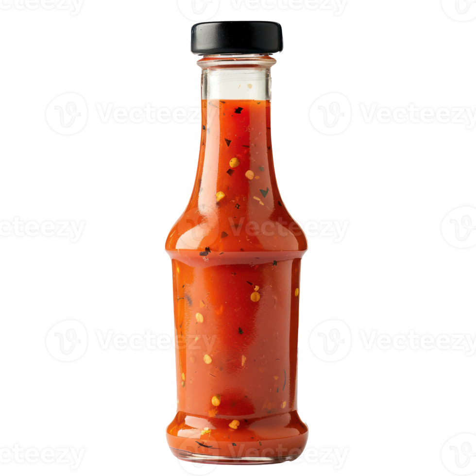 Spicy Hot Sauce bottle isolate on transparency background png