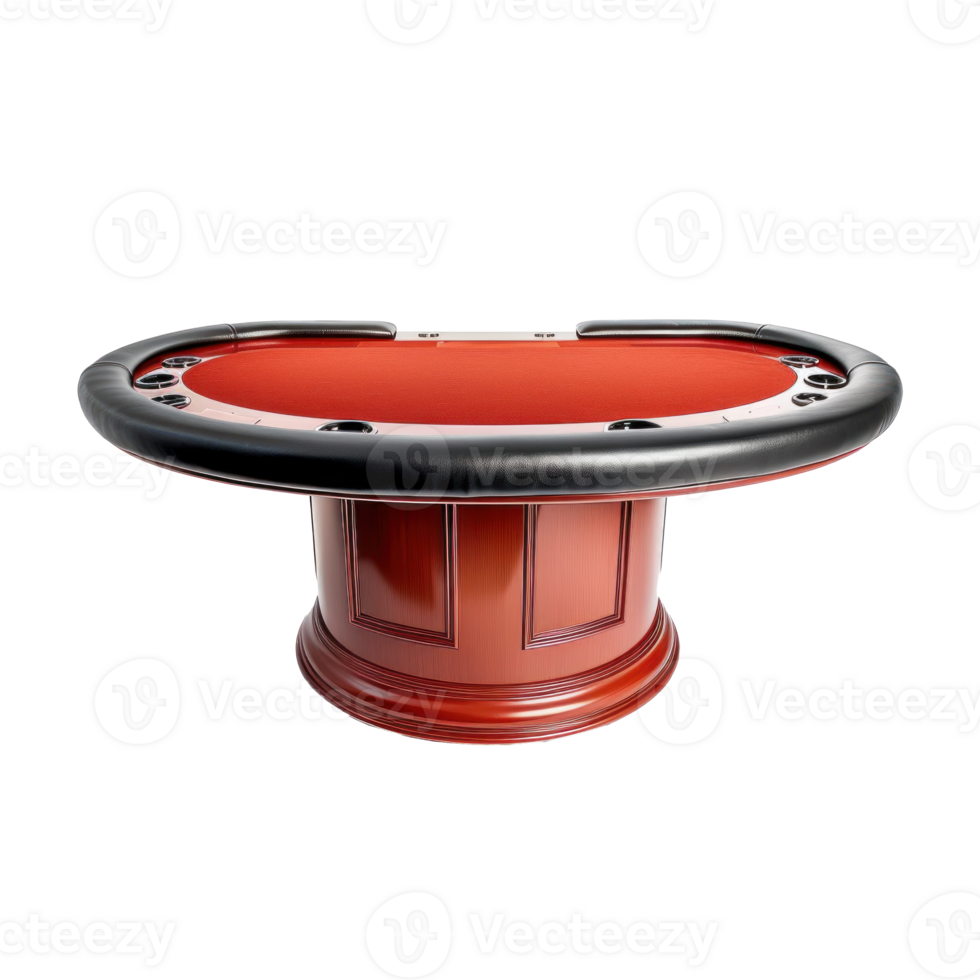 Poker Table front view full length isolate on transparency background png