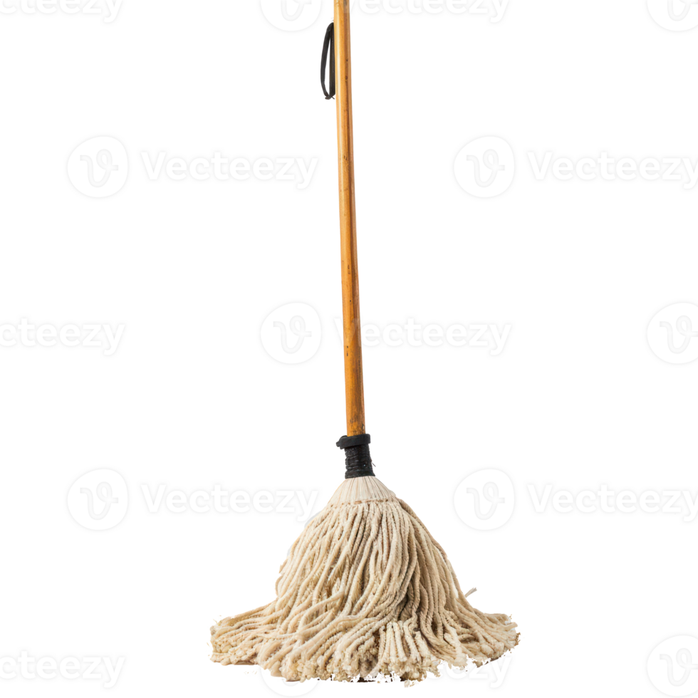 Mop side view full length isolate on transparency background png