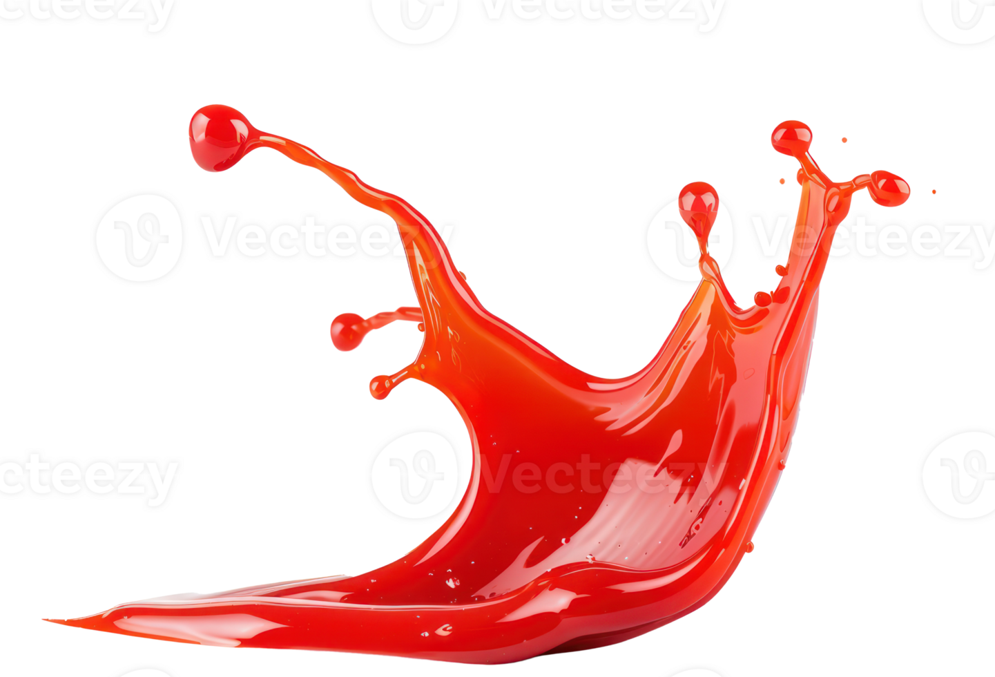 a splash of ketchup on a curve shape bold lines stunning isolate on transparency background png
