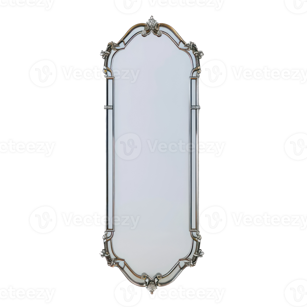 modern Mirror design side view full length isolate on transparency background png