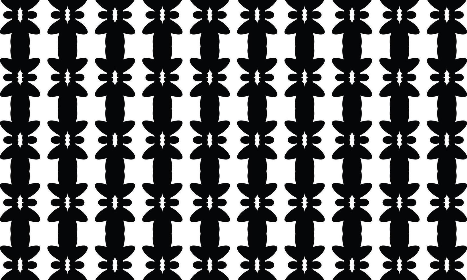 Minimalist Black and White Abstract Pattern. Bold Symmetrical Organic Shapes for Modern Wallpaper, Fabric, and Home Decor. Monochrome Seamless Geometric Design for Graphic Projects and Prints vector