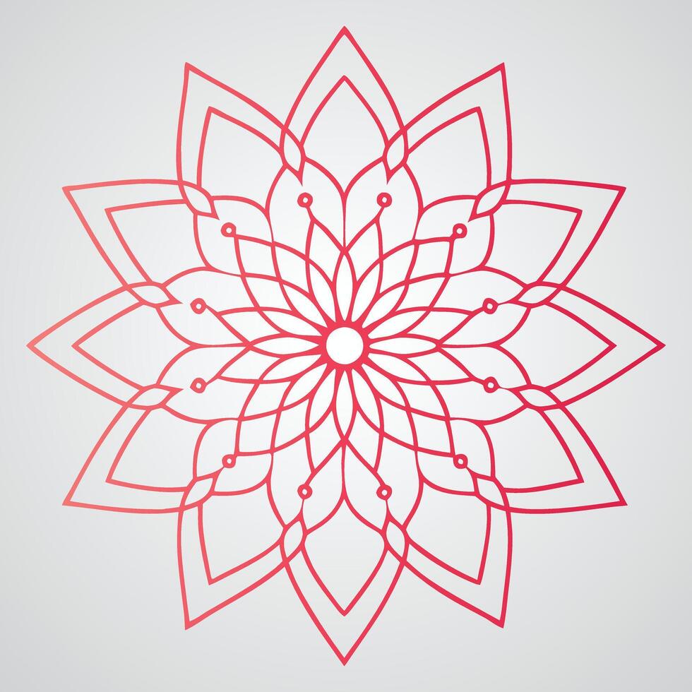 red flower is drawn on a gray background. vector