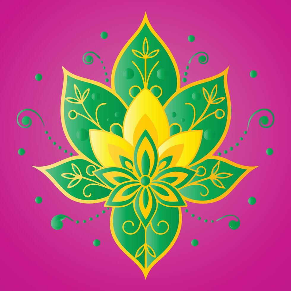The colorful design with a flower on it vector
