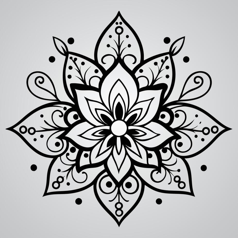 Flourishing Floral Details in Elegant Harmony design vector