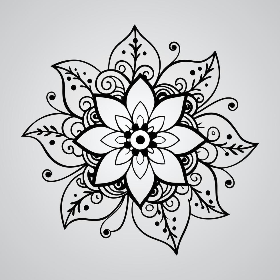 Blossom Beauty A Serene Floral design vector