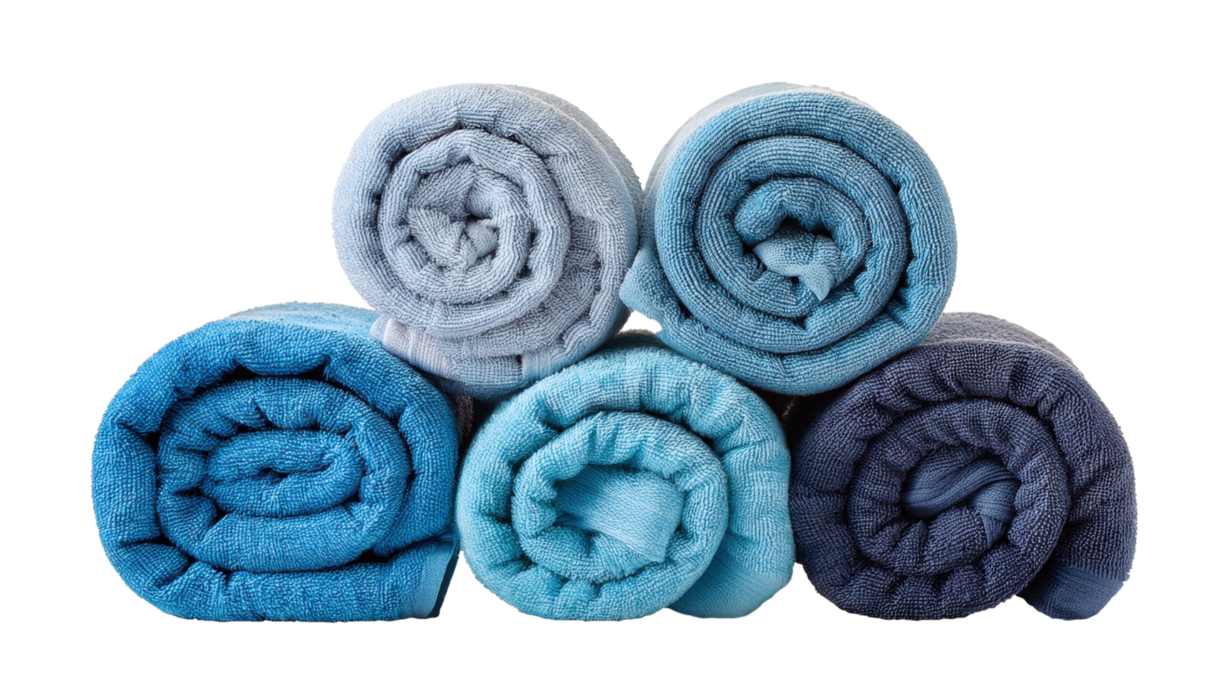 blue rolled towels for clip art and element png
