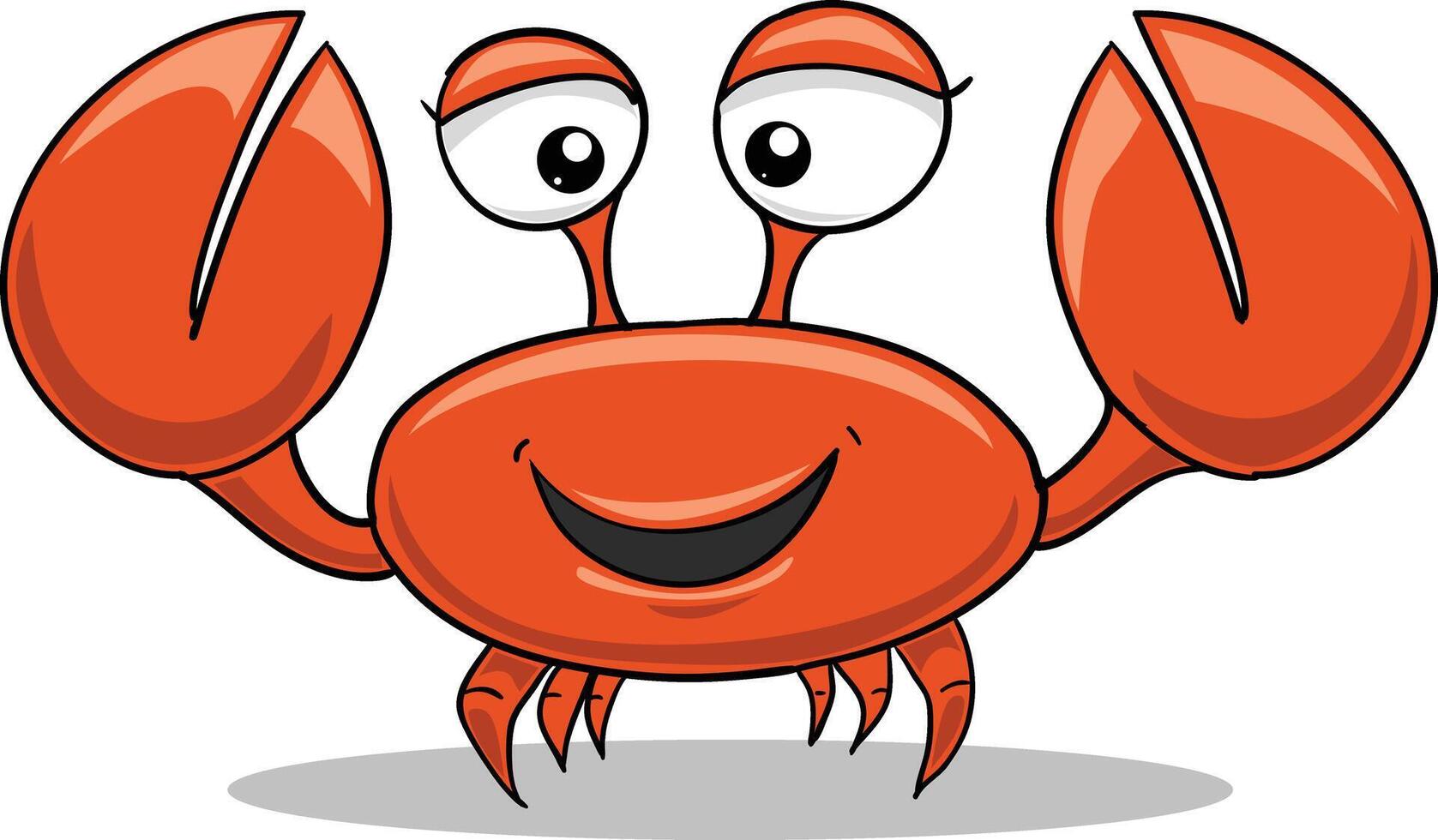 Cartoon crab illustration vector