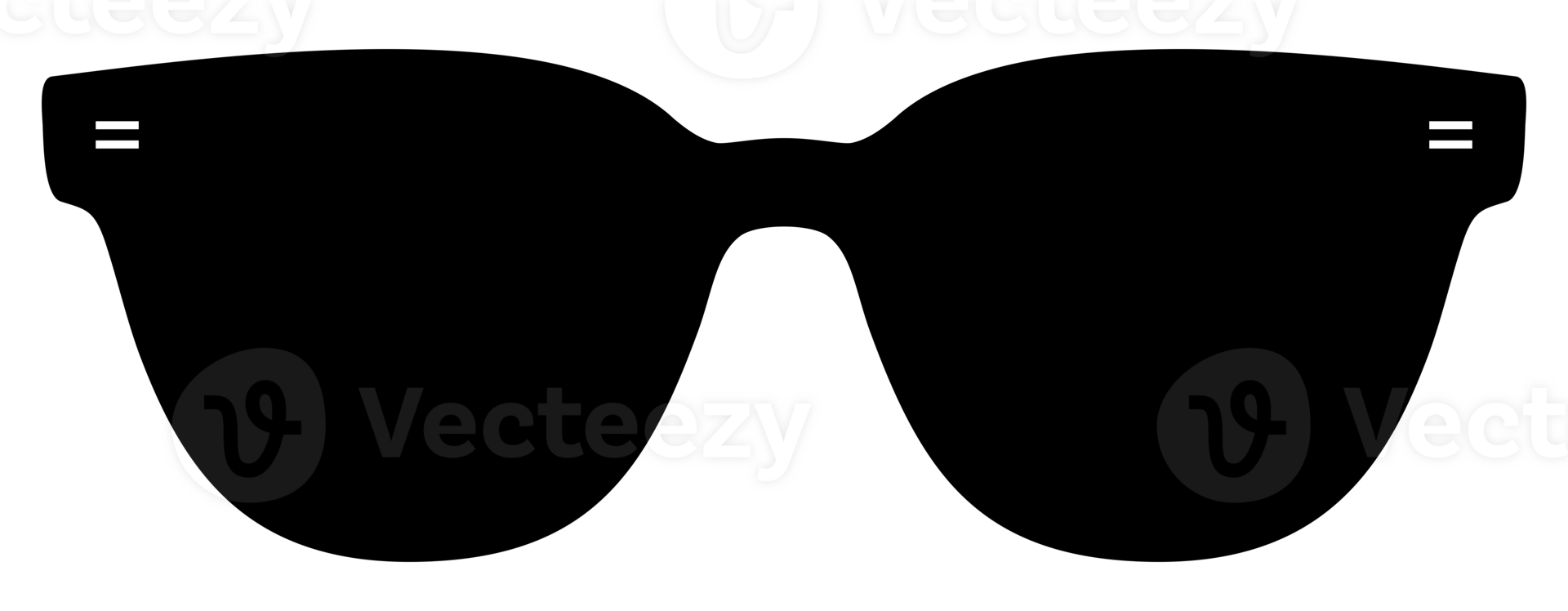 Sun Eye Glasses Silhouette, Front View, Flat Style, can use for Pictogram, Logo Gram, Apps, Art Illustration, Template for Avatar Profile Image, Website, or Graphic Design Element png
