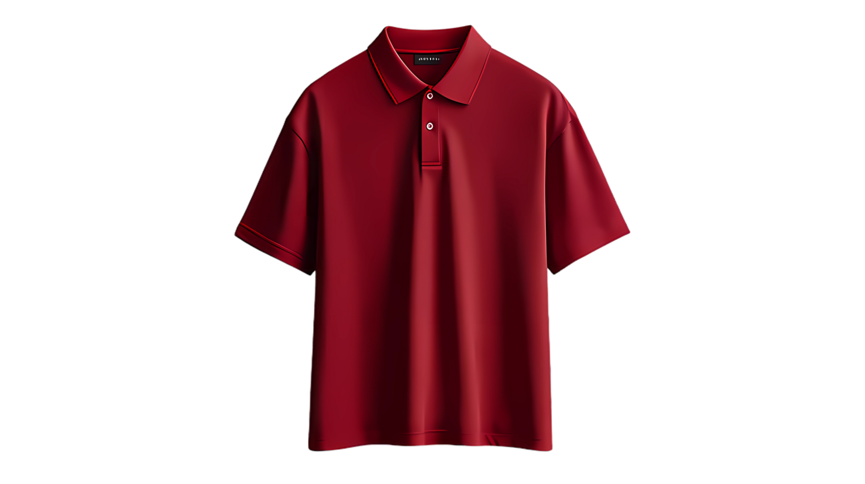 a red oversized polo shirt on a transparent background png
