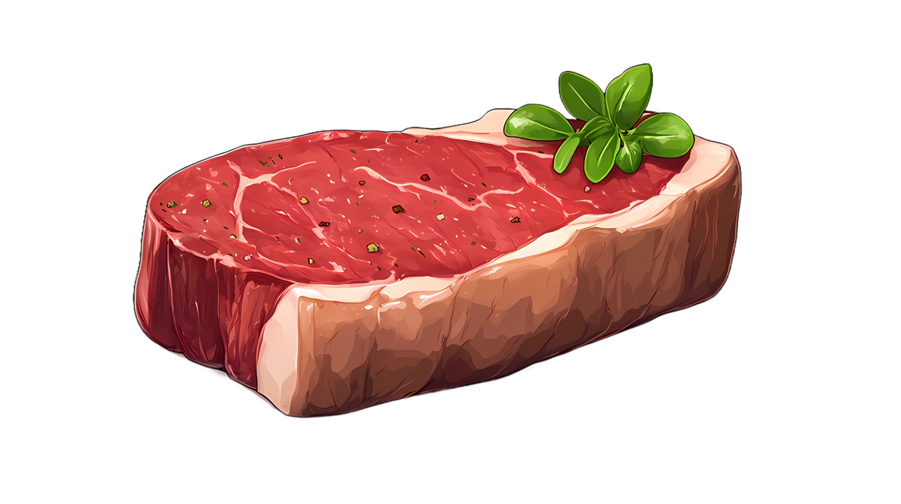 raw steak isolated at transparent background png