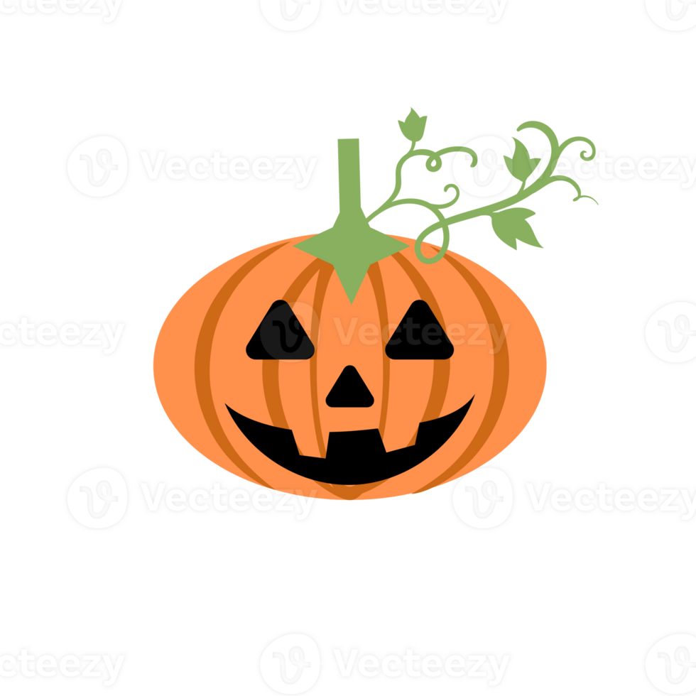 scary pumpkin Halloween lantern, Cartoon Illustrated Halloween Spooky Pumpkin png