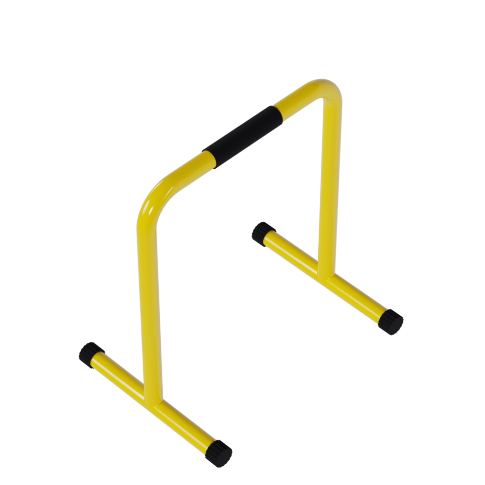 Yellow Parallel Bar - Upper Medium View at 45 Degrees png