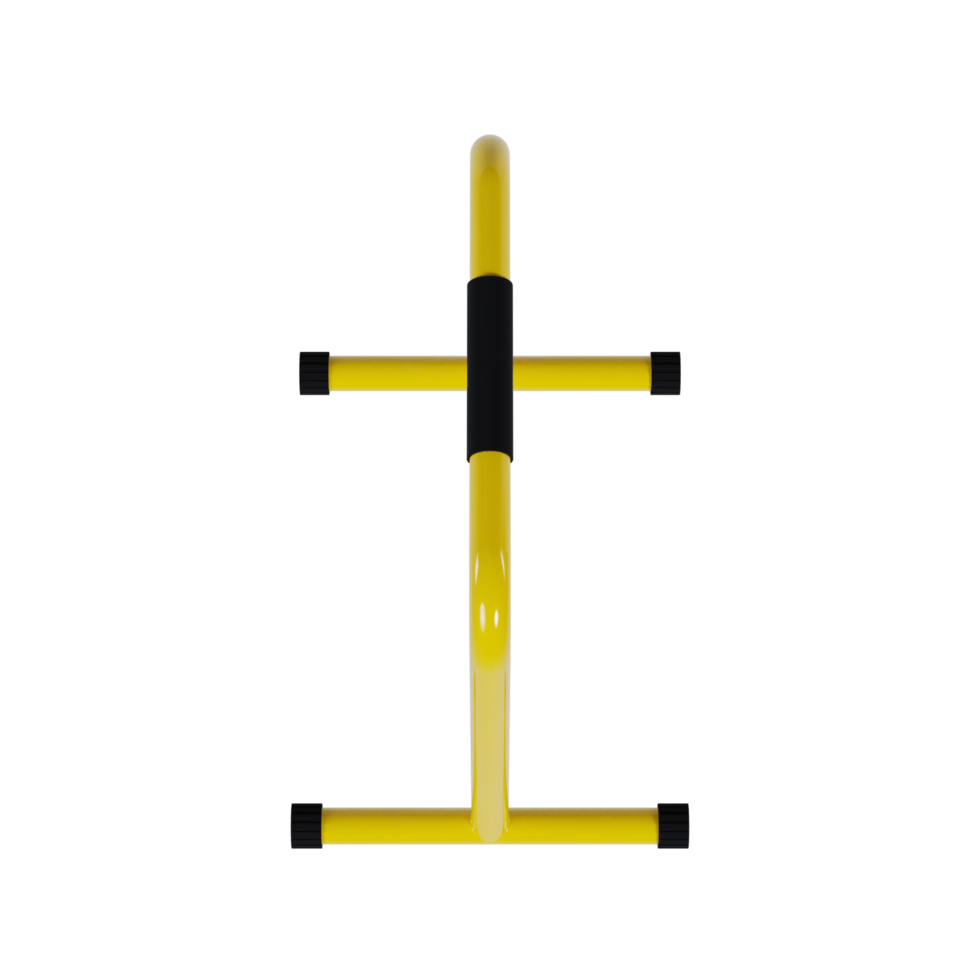 Yellow Parallel Bar - Upper High View at Front Angle 0 Degrees png