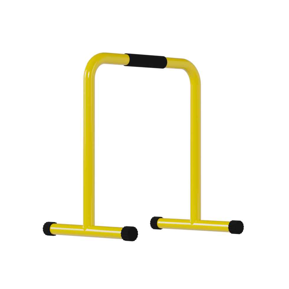 Yellow Parallel Bar - Medium View at 45 Degrees png
