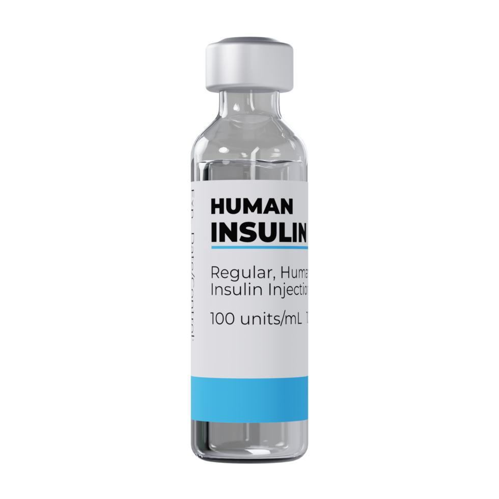 Injectable Human Insulin - Medium View at 90 Degrees png