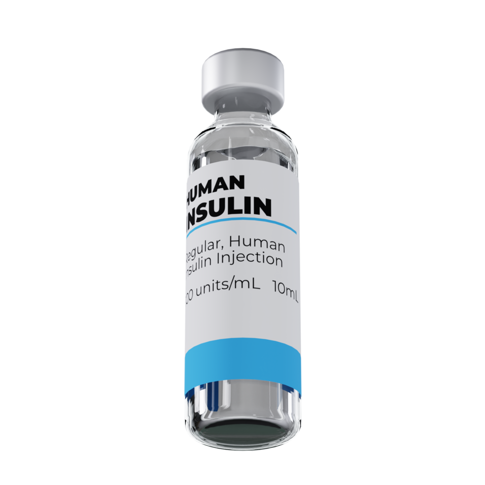 Injectable Human Insulin - Medium Low View at 135 Degrees png